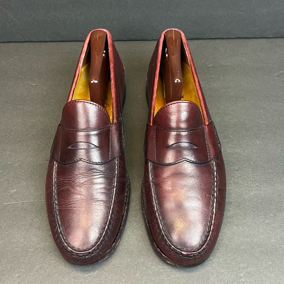 Allen Edmonds Men's Size 10 C Burgundy Leather Loafers Made In USA - Picture 3 of 9